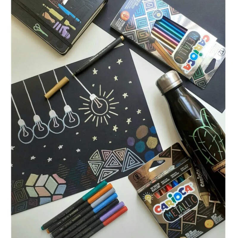 Marcadores Finos Metálicos Carioca x8 Marcadores Finos Metálicos Carioca x8