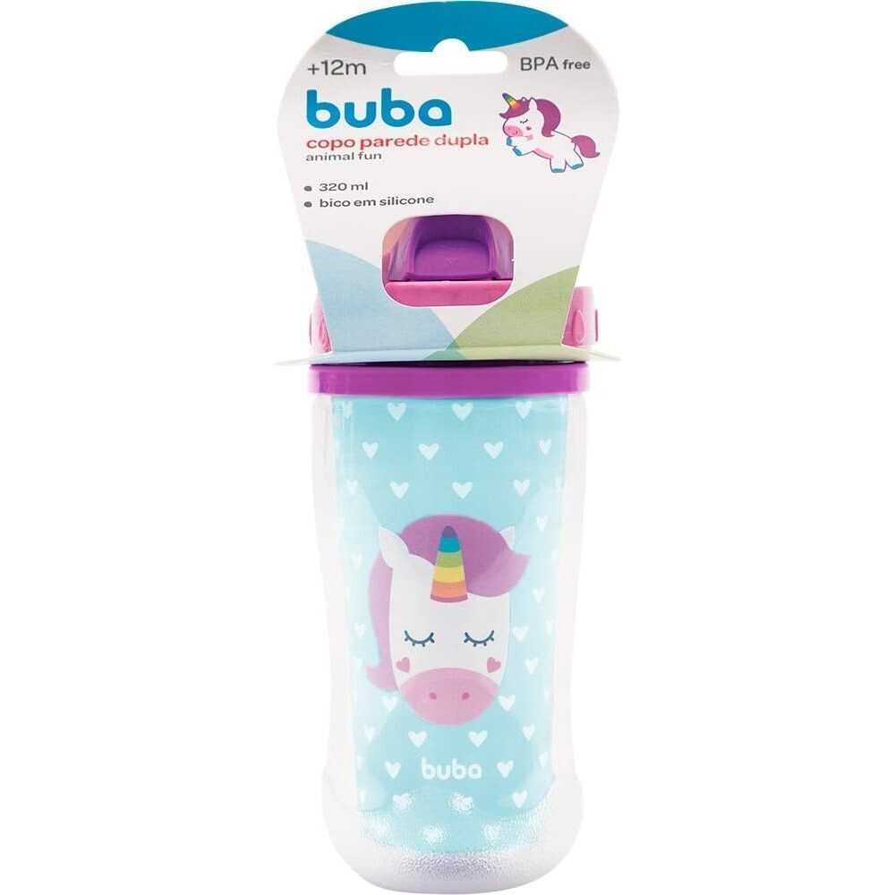 Vaso doble pared animales BUBA unicornio