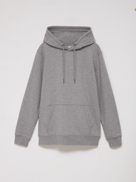 Hoodie deportivo Gris melange