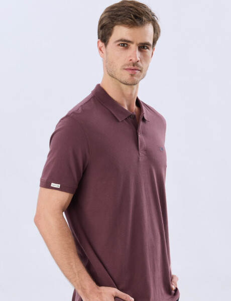 REMERA POLO LISA JERSEY Bordo