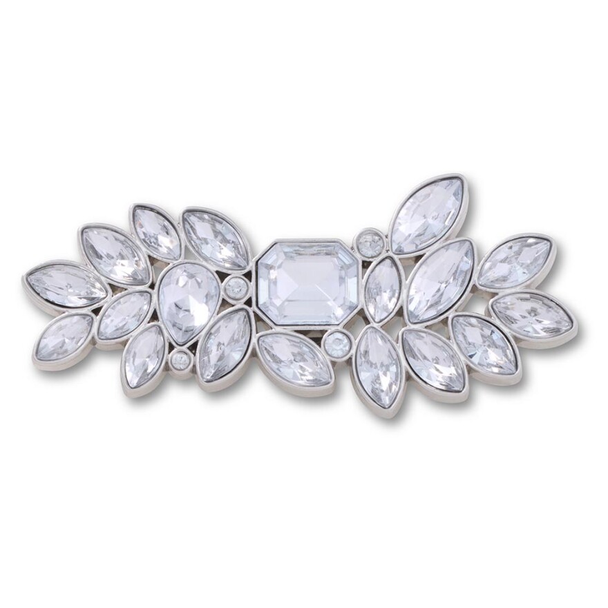 Jibbitz Silver leaf gem charm Multicolor