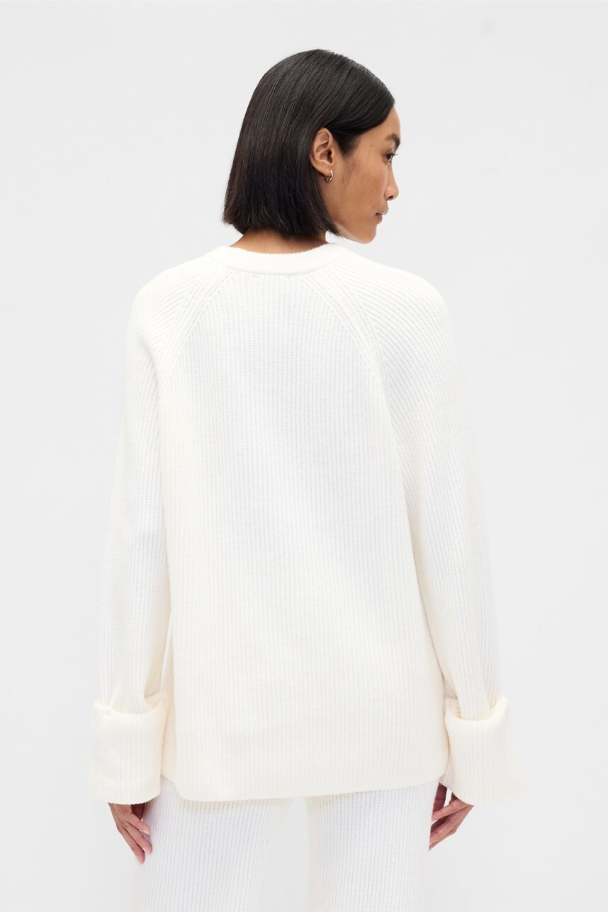 Buzo Cashsoft Mujer Ivory Frost