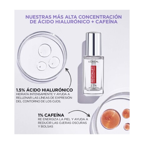 Sérum para ojos L'Oreal Revitalift con ácido hialurónico + cafeína Sérum para ojos L'Oreal Revitalift con ácido hialurónico + cafeína