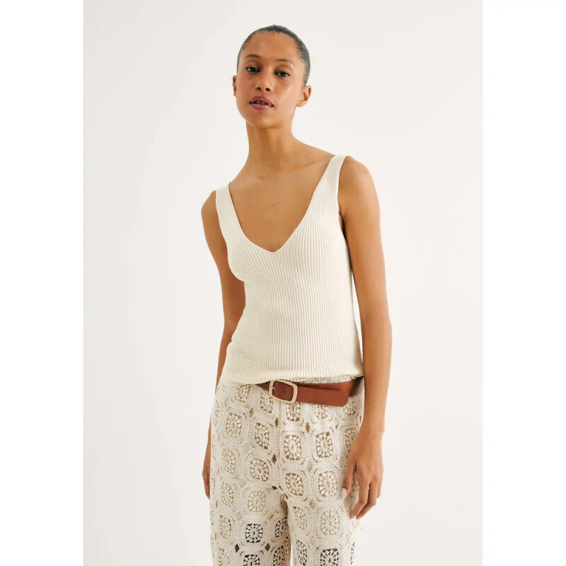 BLUSA SM FEM OFF WHITE