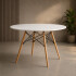 Mesa Comedor ComboHome Eames Redonda Laqueada 100Cm Premium Blanco 1