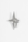Prendedor estrella doble plateado