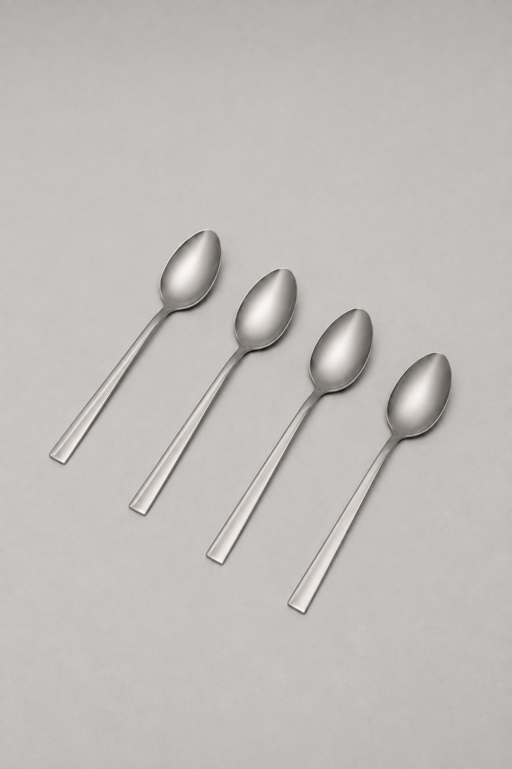 Cuchara Asher Set 4 Un. Plateado Brillante Color Unico