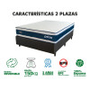 Sommier Somier Colchón 2 Plaza 30 Cm 150 Kg Reversible Ltc Sommier Somier Colchón 2 Plaza 30 Cm 150 Kg Reversible Ltc
