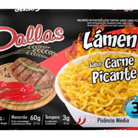 PASTA INSTANTANEA DALLAS 60G CARNE PICANTE PASTA INSTANTANEA DALLAS 60G CARNE PICANTE