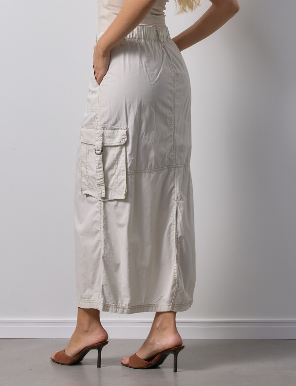 Falda Maxi Cargo BEIGE