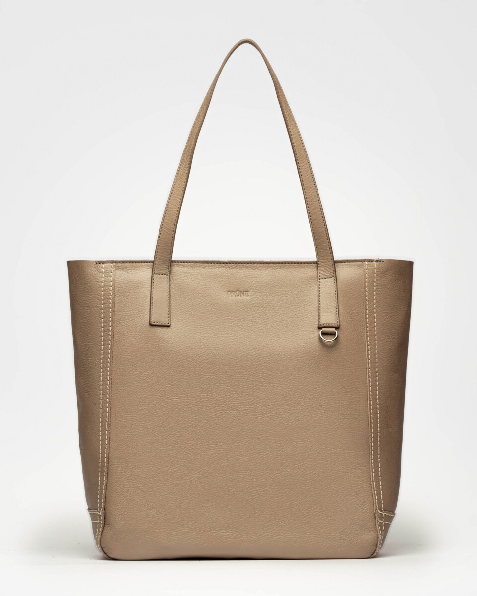 Shopper Vera en cuero graneado - Vison 