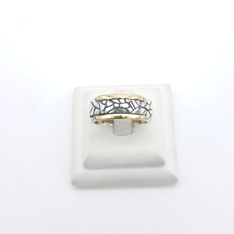 Anillo de plata 925 y double en oro 18 ktes Anillo de plata 925 y double en oro 18 ktes