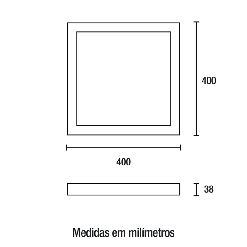 PANEL LED ADO BACKLIGHT 32W 40X40 6500K 2560LM PANEL LED ADO BACKLIGHT 32W 40X40 6500K 2560LM