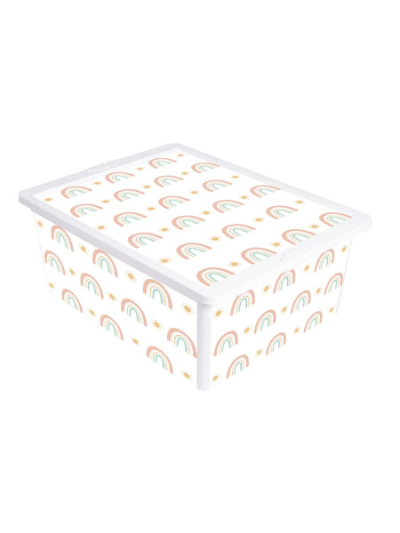 CAJA ORGANIZADORA ARCOIRIS TRANSPARENTE