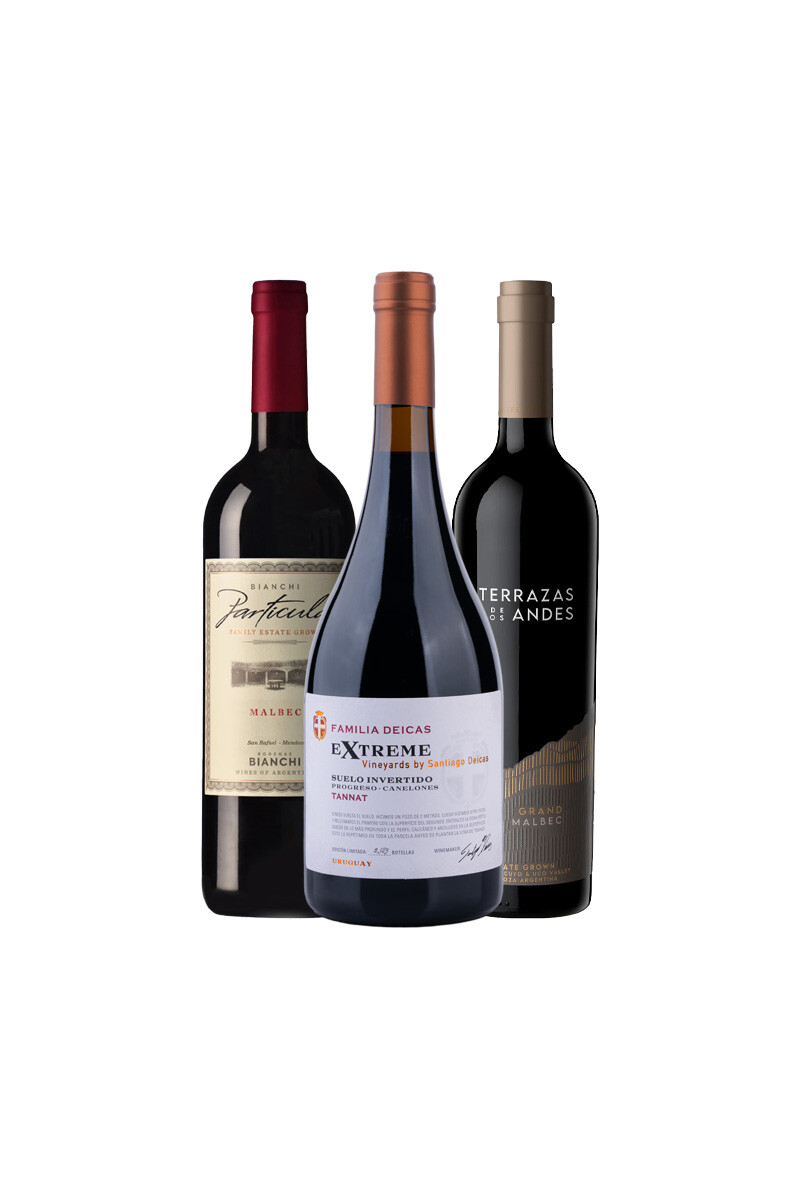 Pack Bacán Selección Malbec Esencial x3 vinos Malbec & Tannat Reserva 