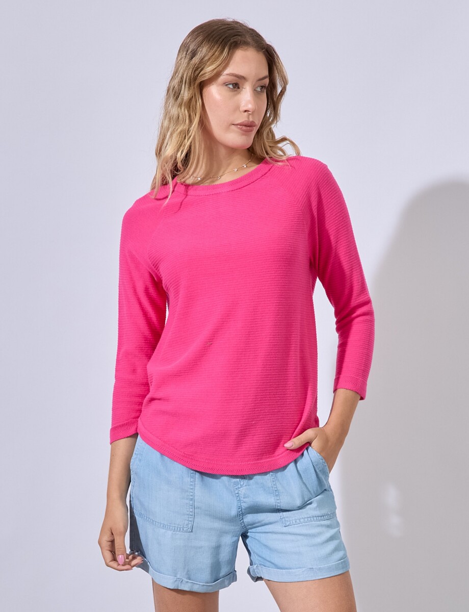 Buzo Raglan Algodon - Fucsia 