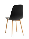 Silla de comedor JONSTRUP polipiel negro Silla de comedor JONSTRUP polipiel negro
