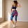 Calza Capri 3/4 Pescadora Tiro Alto Estampada de Lycra Siena