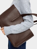 Bolso Shopper Liso marron