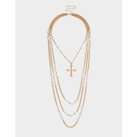 Collares Largos Perlas Dorado