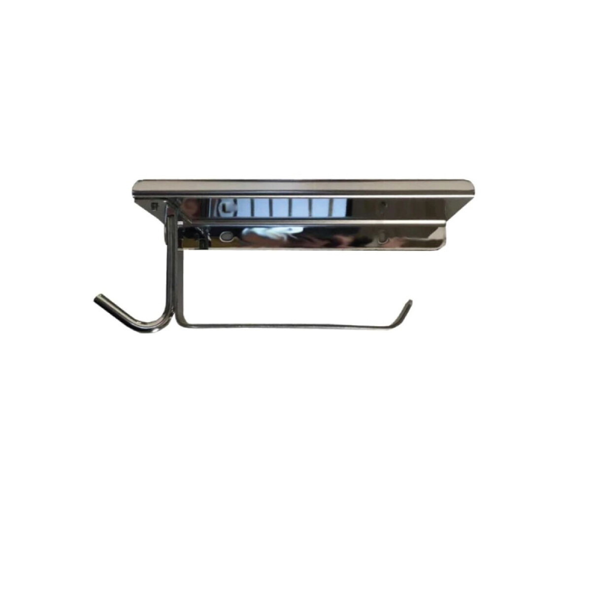 Portarrollo Con Repisa Cromado 