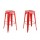 Taburete Tolix Pack 2 unidades Vintage Colores Hogar Pub Rojo