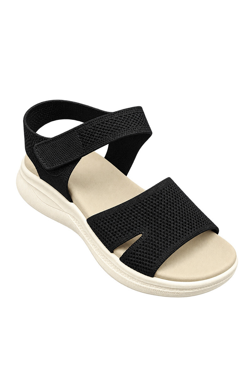 Sandalia lycra con velcro Aurora AU227 Negro