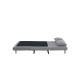 Sofá Cama con Estructura de Madera y 2 Almohadones Gris Claro Sofá Cama con Estructura de Madera y 2 Almohadones Gris Claro