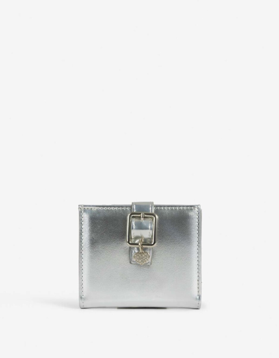 Billetera Snap Negro - Plateado 