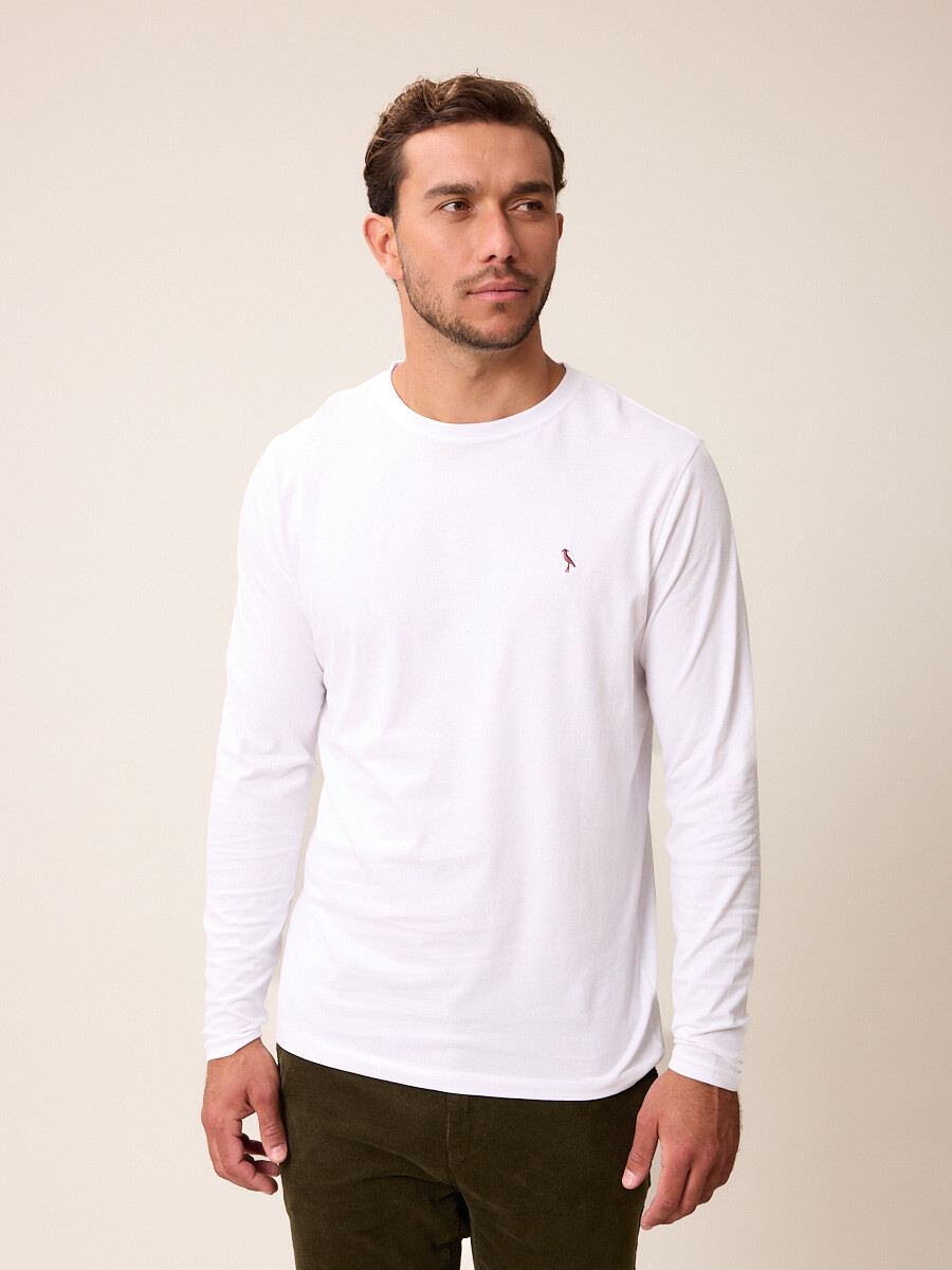 T-SHIRT M/L LEOZ POLANCO - Blanco 