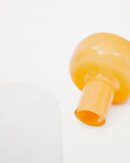 Jarrón Kelse de vidrio transparente y naranja 30,5 cm Jarrón Kelse de vidrio transparente y naranja 30,5 cm