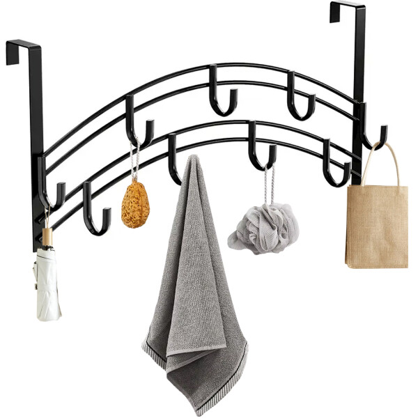 Perchero Para Puerta 9 Ganchos Moderno Colgante Organizador Colgar Ropa Imback Color Negro Perchero Para Puerta 9 Ganchos Moderno Colgante Organizador Colgar Ropa Imback Color Negro