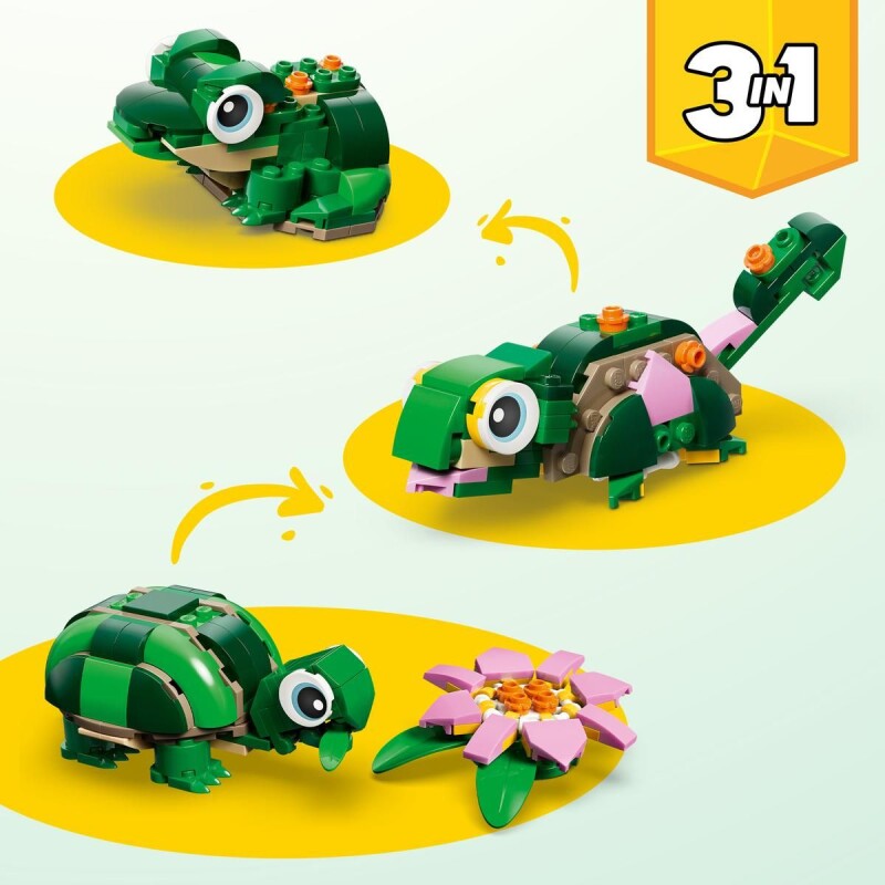 Bloques para armar Lego Creator Tortuga con flor de Nenufar 124 pcs 7+ Bloques Para Armar Lego Creator Tortuga Con Flor De Nenufar 124 Pcs 7+