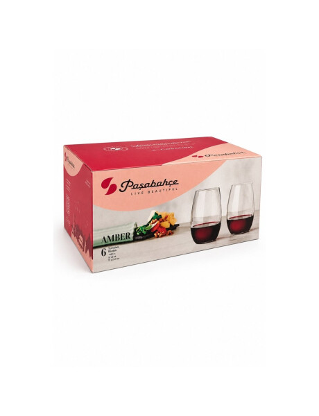 SET 6 VASO 440CC AMBER PASABAHCE SET 6 VASO 440CC AMBER PASABAHCE