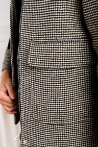 Parka Lana Pied De Poule Multi