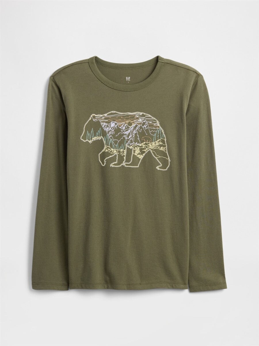 Remera Gráfico Niño - Olive Night 