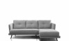 Sofá Con Chaise - Triunfo - 3 Cuerpos Gris Chaise Izquierdo