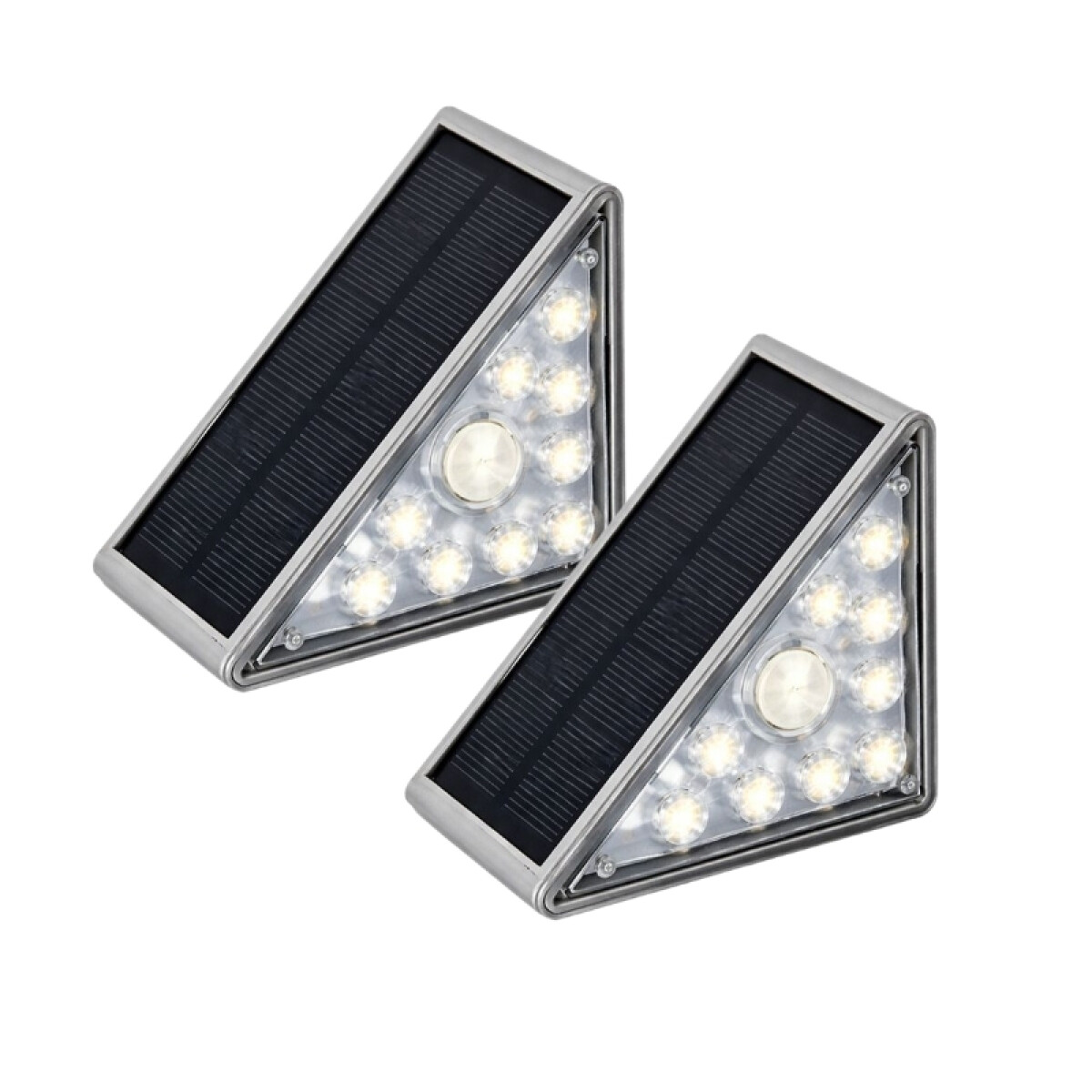 Luminaria Solar Triangle Con Sensor 2,6W 3000K Pack X2 