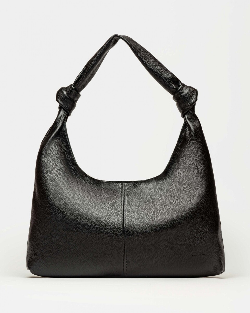 Cartera al hombro Juana en Cuero Graneado - Negro 