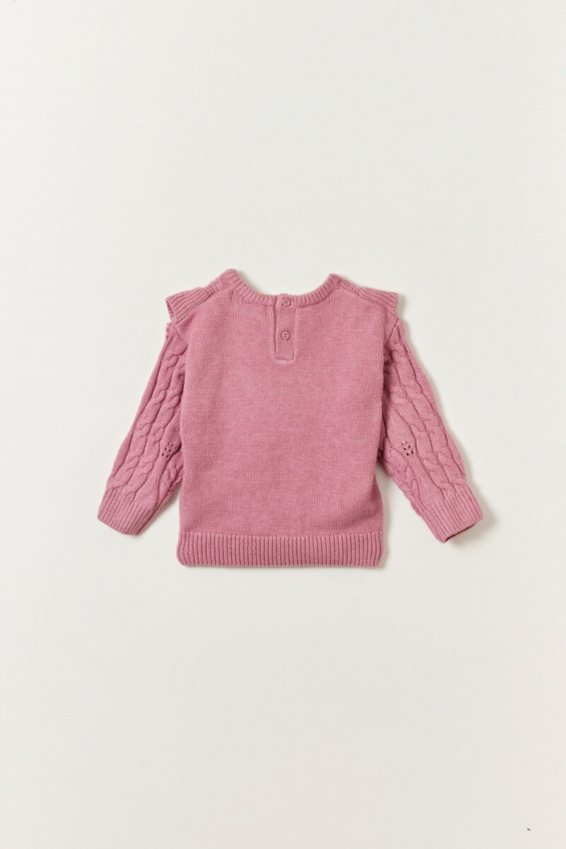 Buzo punto con volado al frente Rosa