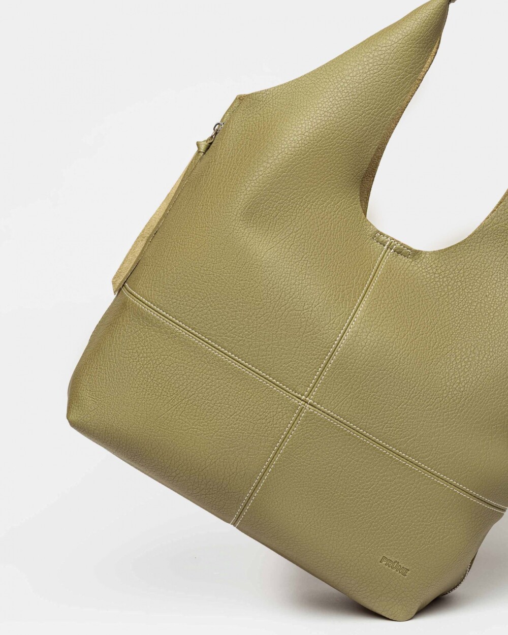 Shopper Amalfi en efecto cuero graneado Verde