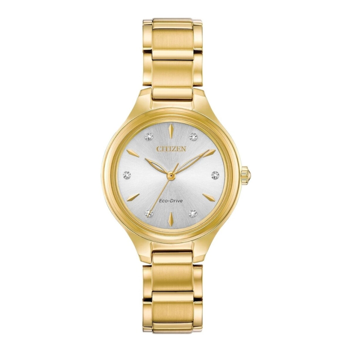 Reloj Citizen Eco-Drive FE2102-55A para dama con correa de acero - Dorado 