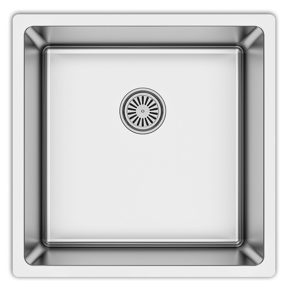Pileta De Cocina Simple 40X40X22.8Cm Satin Brushed 