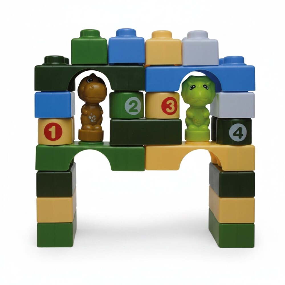 Mochila bloques mega blocks P&F dinosaurios
