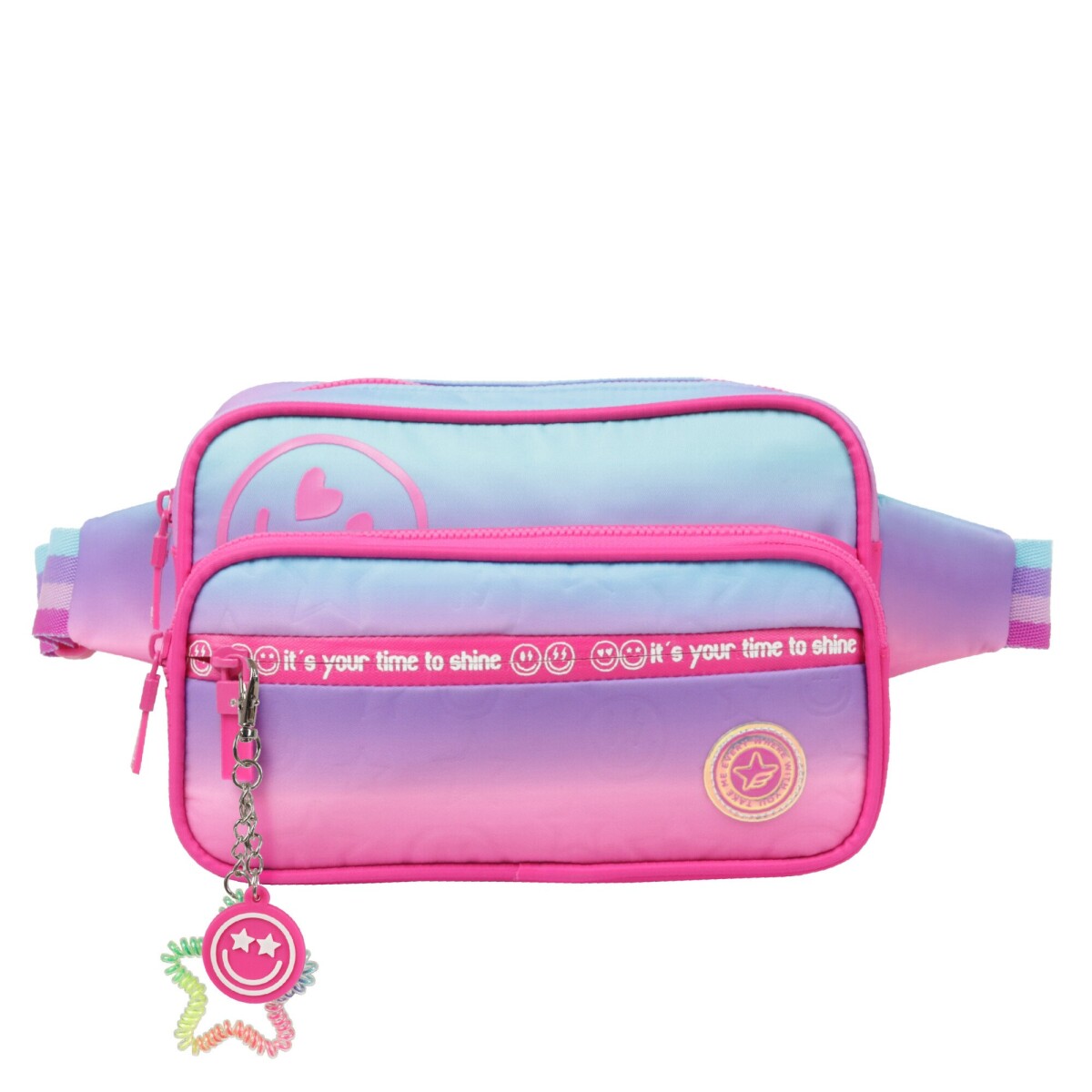 Bandolera Footy Your Time - Fucsia - Celeste 