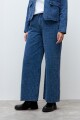 Pantalón de jean texturado jean medio