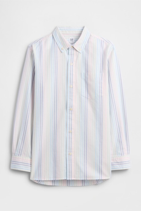 Camisa Oxford Niño New Off White Stripe