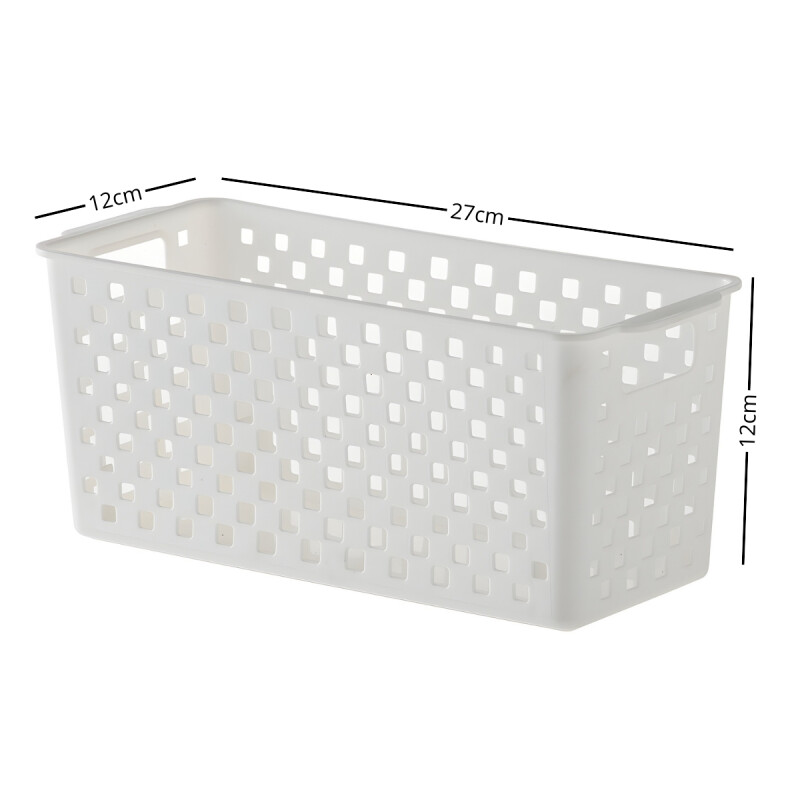 Cesto organizador Quadratta calado MS BLANCO