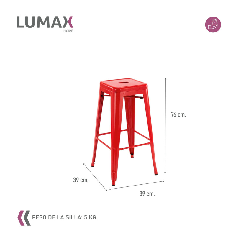 Taburete Tolix Hogar Pub Muebles Rojo
