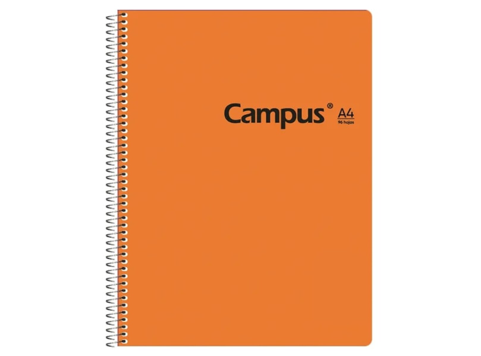 Cuadernola Campus 96 Hojas Tapa Dura Colores Pastel - Naranja 